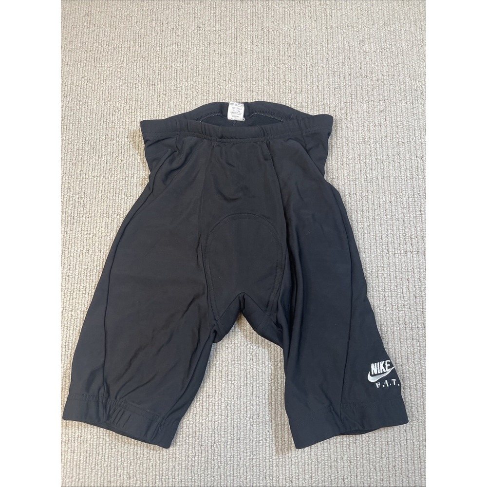 Vintage Nike F.I.T. ACG Bike Cycling Shorts Medium Padded Drawstring Black